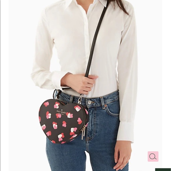 NWT-Kate Spade-SET-Love Shack-Flutter Hearts Crossbody & Heart Coin Purse-$428 - Picture 10 of 15